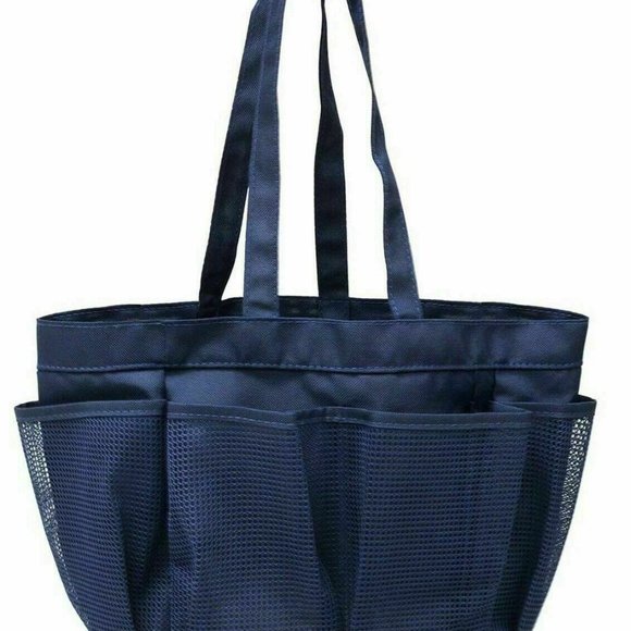 Mesh Shower Caddy Tote Bag With Pockets - Picture 2 of 5